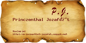 Princzenthal Jozafát névjegykártya